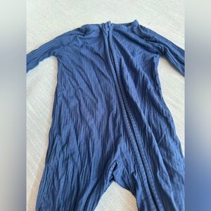 Little Sleepies newborn sapphire ribbed zippy